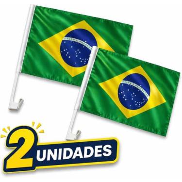 Imagem de Bandeira Automotiva Decorativa com Haste em Poliéster Quantidade:02 Un