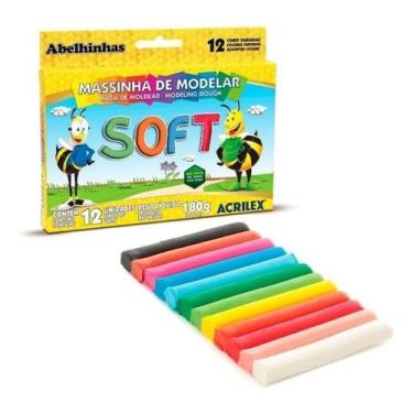 Imagem de Kit c/ 6 Massa De Modelar 12 Cores Soft Acrilex