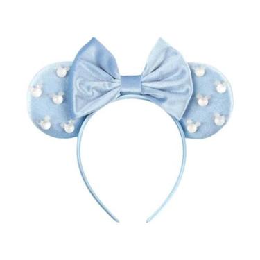 Imagem de Tiara De Veludo Com Orelhas De Rato Para Meninas, Faixa De Cabelo Maci