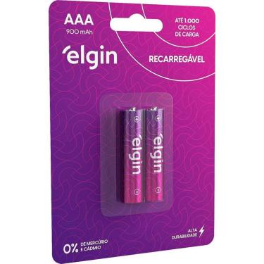 Imagem de Pilha Recarregável Palito AAA Elgin ELE000000082168 1,2V Alcalina 2 Peças