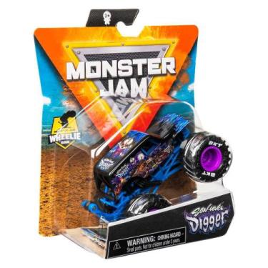 Sunny Brinquedos Monster Jam - 1:24 Collector Die Cast Trucks Grave Digger  C9, Multicor