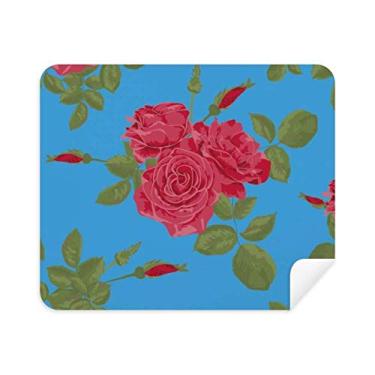 Imagem de Pano de limpeza de tela de telefone azul vermelho para desenho de plantas 2 peças tecido de camurça