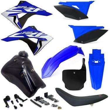 Imagem de Kit Plástico Carenagem Number X cell Crf 230 2007 2008... Tanque 7 Litros