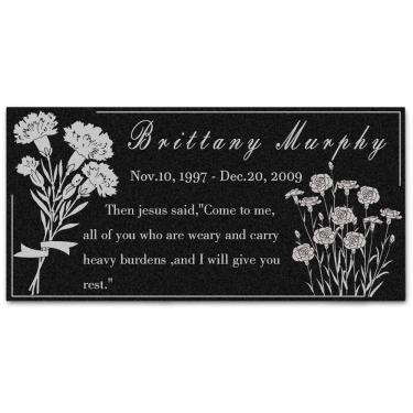 Imagem de JPAFHLM Lápide de mármore personalizada personalizada, pedra memorial do jardim, data de nome personalizado para comemorar a pedra memorial do seu ente querido, monumento de lápide do marcador de cemitério (ST4)