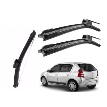 Imagem de Kit Palheta Limpador Parabrisa Para-brisa Renault Sandero 2007 à 2014