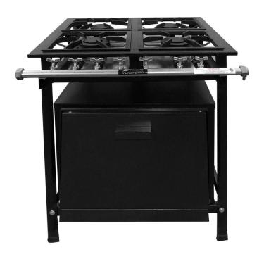 Imagem de Fogão Industrial 4 Bocas com Forno - Fundiferro