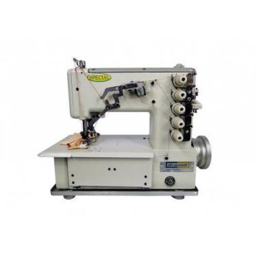 Imagem de Máquina De Costura Galoneira Industrial Completa, 3 Agulhas, 5 Fios, L
