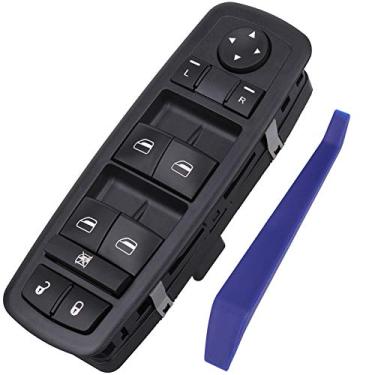 Imagem de Interruptor de janela lateral do motorista compatível com Chrysler Town e Country 2008 2009 | Dodge Grand Caravan, substitui 4602535AG 4602535AC 4602535AD, sem automático (3 pinos + 0 pinos)
