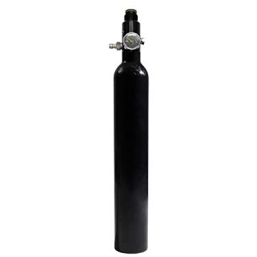 Imagem de Tanque de Paintball PCP TUXING 4500Psi 0.38L 4500psi Cilindro de alumínio aprovado pela CE com Válvula Reguladora de Paintball Regulador Medidor de Pressão de Saída: 2200psi-5/8-18NUF