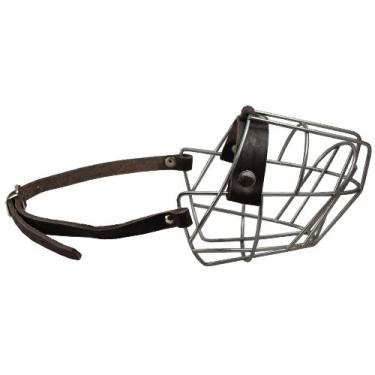 Imagem de Cesta de arame de metal para focinheira de cachorro bull Circunferência 33 cm, comprimento 9 cm