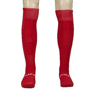 Imagem de Meia Meião para Futebol/Futsal - Alcance - Juvenil - Vermelho/Branco - Finta