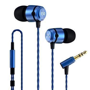 Imagem de SoundMAGIC Fones de ouvido E50 com fio, sem microfone, fones de ouvido HiFi com isolamento de ruído, ajuste confortável, azul