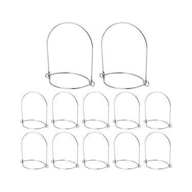 Imagem de DS. DISTINCTIVE STYLE 12 peças de cabides de aço inoxidável para potes de conserva com boca regular, cabos de arame para potes de conserva Mason