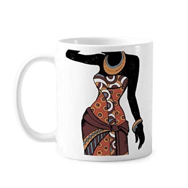 Imagem de Savanna africana vestidos femininos pretos caneca cerâmica xícara de café porcelana louça