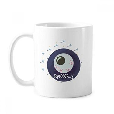 Imagem de Caneca redonda de Halloween com olhos realistas em cerâmica para café e porcelana