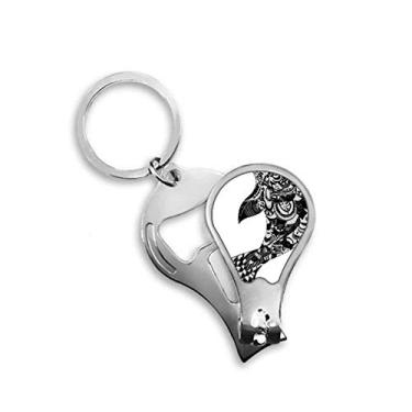 Imagem de China Masterpiece Mountains Rivers Desenho Cortador de Unhas Abridor Chaveiro Tesoura