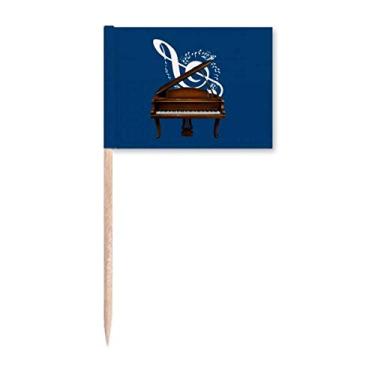 Imagem de Instrumento clássico de música para piano, palito, bandeiras, marcador, decoração de festa