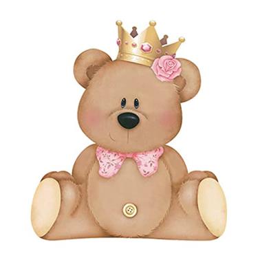 Imagem de Aplique MDF e Papel Litoarte 8 cm - Modelo APM8-630 Ursa de Coroa