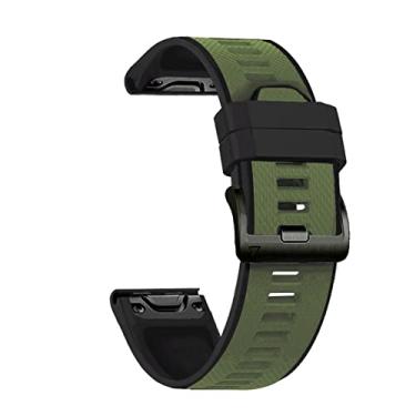 Imagem de KAPPDE 26 22mm Sport Silicone Watchband Wriststrap para Garmin Fenix 6X 6 6S Pro 5X 5 Plus 3 3HR D2 MK2 Pulseira de liberação rápida de fácil ajuste (Cor: H, Tamanho: para Approach S60 S62)