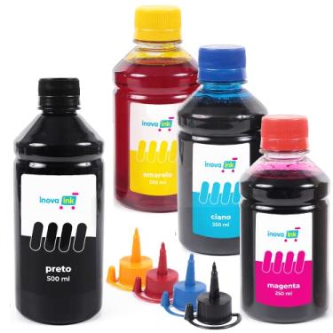 Imagem de Kit 4 Tintas Para Impressoras L3110 L1250 L5190 544 1,25 Litro – Inova Ink