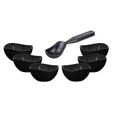 Imagem de Jogo de Sobremesa Tigela 300ml e Colher de Sorvete Preto 7