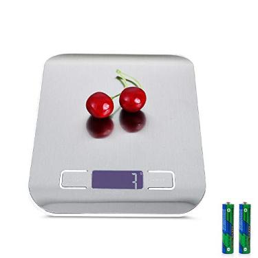 Imagem de balanças alimentares para pesar, balanças de cozinha balanças de cozinha digitais balanças de cozinha electrónicas com retroiluminação ecrã LCD função tara