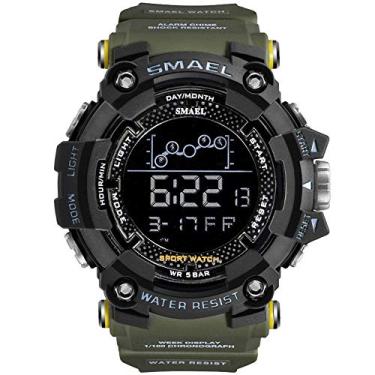Imagem de Relógio de Pulso Digital Tatico Militar Smael 1802 Cor Preto 50 metros À Prova d'água