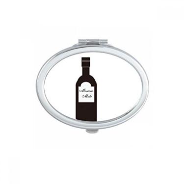 Imagem de Chave de fenda Vodka suco laranja coquetel espelho oval dobrável mão maquiagem dupla face óculos