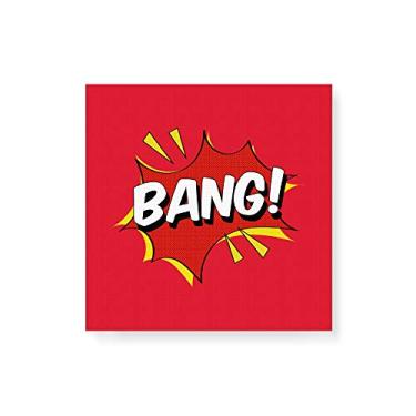 Imagem de Arte Maníacos Quadro Decorativo em Tela Canvas Bang Fundo Vermelho - 30x30cm
