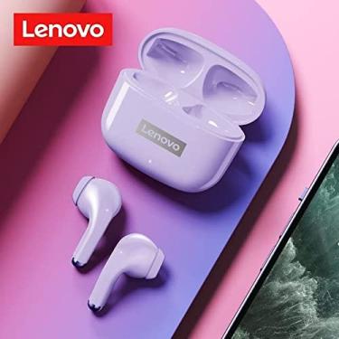 Imagem de Fone de Ouvido LP40 Pro Bluetooth 5.0 Sem Fio À Prova D' Água com Microfone Toque Controle TWS Headset Thinkplus livepods (Roxo)