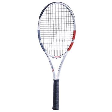 Imagem de Raquete de Tênis Babolat Strike EVO - Branco/Vermelho + Corda