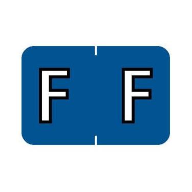 Imagem de Tabbies Barkley ABKM Compatível 71620 Series Alpha Labels, Blue "F", 3" A x 3,5" L Tamanho da etiqueta, Sistema de código de cor de arquivamento, 252 etiquetas por kit (71626)