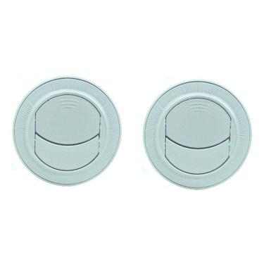 Imagem de 2x Difusor Ar Condicionado Caminhão Trator Van 77mm - Cinza
