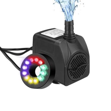 Imagem de Motor Bomba Submersa 1000L/h Luz Led 1,5m Fonte Aquário Chafariz (220)