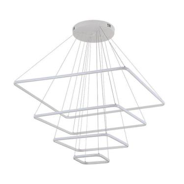 Imagem de Lustre Pendente Nordecor Inverse Quadrado 2169-1 Branco LED