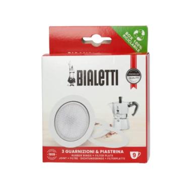 Imagem de Bialetti BIA640310 Pacote de 3 Juntas + 1 Placa, Tz.9, Aço Inoxidável