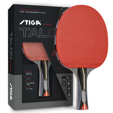 Imagem de STIGA Talon Ping Pong Paddle – Lâmina ultraleve de 6 camadas – Esponja aprovada por torneios de 2 mm – Cabo alargado para maior controle – Raquete de tênis de mesa competitiva para diversão em família