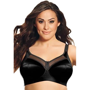 Imagem de GODDESS Sutiã feminino plus size Keira sem fio macio, Preto, 54D