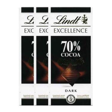 Imagem de Kit 3X Chocolate Lindt Excellence Dark 70% 100G