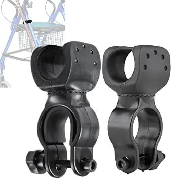 Imagem de BAOZENP Suporte universal de bengala para cadeira de rodas, andador, acessórios de suporte de muletas para idosos, ID de 2,5 cm (2 peças)