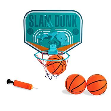 Imagem de Paladone Looney Tunes Space Jam Conjunto de cesta de basquete para crianças, aro dobrável, enganchado para jogos internos sobre a porta, 3 bolas incluídas