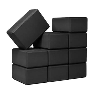 Imagem de Kit 10x Bloco Tijolo de Yoga e Pilates | EVA Alta Densidade 500g | Bloquinho Funcional RPG Fitness Fisioterapia Suporte Alinhamento