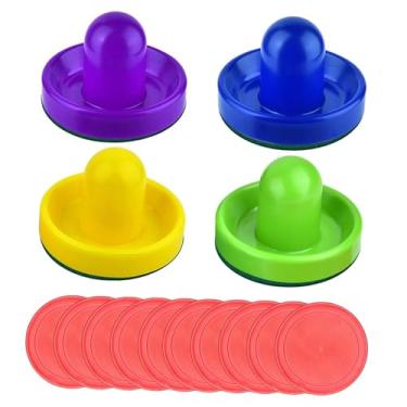 Imagem de Dynwave Empurradores e discos de air hockey, fundo de feltro 96mm, tamanho grande, empurrador de air hockey para hóquei de mesa, crianças e adultos, estilo B