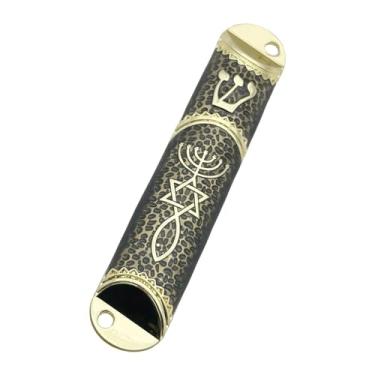 Imagem de Generic Capa de capa mezuzá judaica de 4,1 polegadas artesanal ornamento de porta presente judaico para feriados judaicos, PRETO