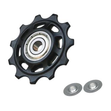 Imagem de Tachiuwa Polia do desviador traseiro, roda jockey, peças sobressalentes para bicicletas de montanha, rolo guia de roda guia de substituição leve e resistente , 11T