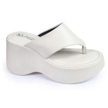 Imagem de Tamanco Feminino Salto Anabela Plataforma Alto Confortável (Off White, BR, Adulto, Numérico, 34)