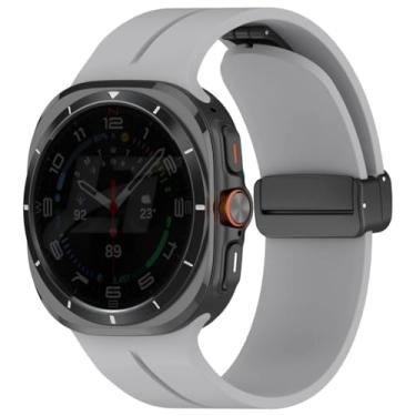 Imagem de Pulseira Silicone Fecho Magnetico LTimports, compativel com Galaxy Watch Ultra 47mm Sm-L705 e Sm-L705F (LT-Cinza)