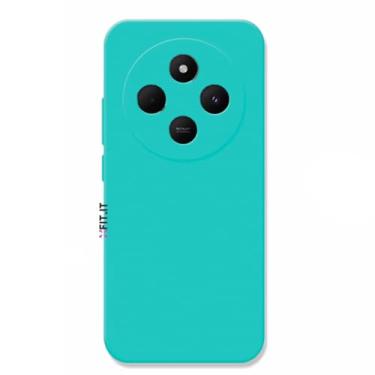 Imagem de Capa Capinha de Silicone Aveludada para Xiaomi Redmi 14C (Verde-tiffany, Xiaomi Redmi 14C)