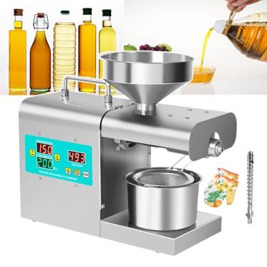 Imagem de KKSOUFX 820w Quente/Frio Elétrica Automática,Máquina Prensa Óleo,Montar/Painel Controle Temperatura, Máquina Prensa Óleo Elétrica-Para Casa E Cozinha Com Haste Prensagem