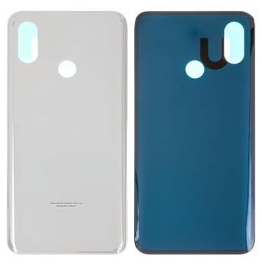 Imagem de Peças de reparo de substituição da capa da bateria da caixa traseira compatíveis com Xiaomi Mi 8, (branco, M1803E1A)